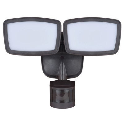 10.75-in. 2L LED Outdoor Motion Sensor Security Flood Light Bronze 180 Deg.