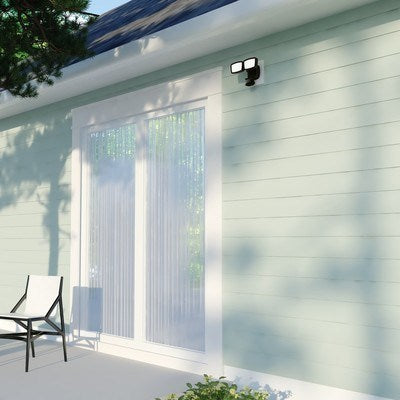 10.75-in. 2L LED Outdoor Motion Sensor Security Flood Light Bronze 180 Deg.