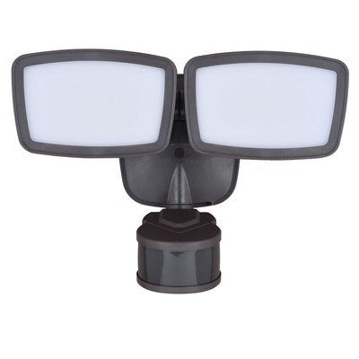 10.75-in. 2L LED CCT Adj. Outdoor Motion Security Flood Light Bronze 240 Deg.