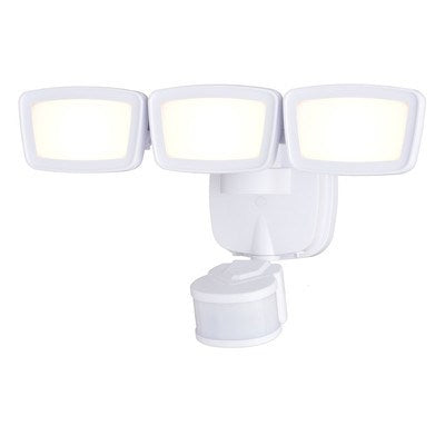 13.25-in. 3 Light LED CCT Adj. Outdoor Motion Sensor Security Flood Light White by Vaxcel International