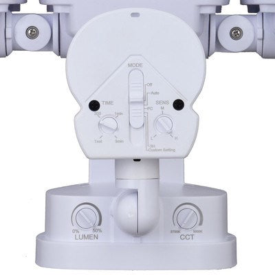 13.25-in. 3 Light LED CCT Adj. Outdoor Motion Sensor Security Flood Light White