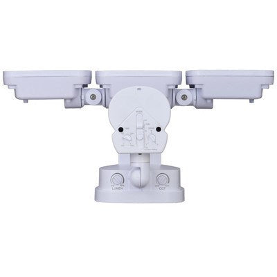 13.25-in. 3 Light LED CCT Adj. Outdoor Motion Sensor Security Flood Light White