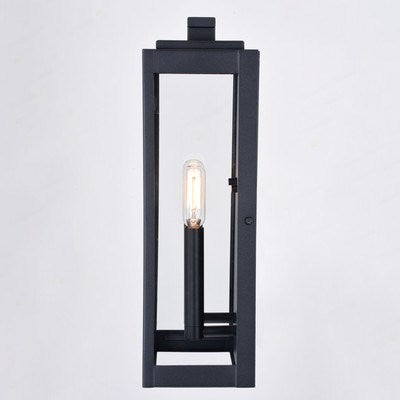 7.5-in. 2 Light Outdoor Wall Light Textured Black