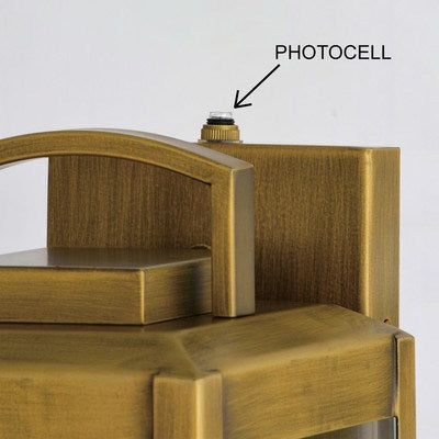 6-in. Outdoor Wall Light Vintage Brass