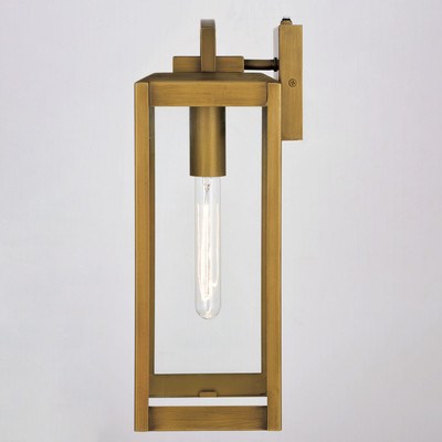 6-in. Outdoor Wall Light Vintage Brass