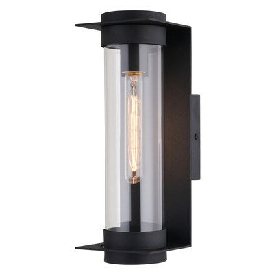14-in. H Outdoor Wall Light Textured Black by Vaxcel International