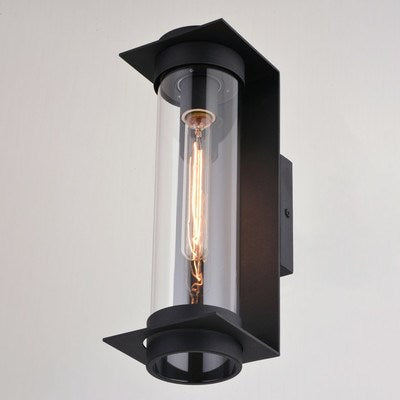 14-in. H Outdoor Wall Light Textured Black