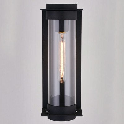 14-in. H Outdoor Wall Light Textured Black