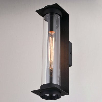 18-in. H Outdoor Wall Light Textured Black