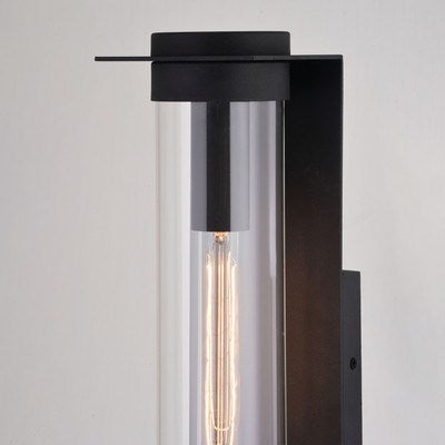 18-in. H Outdoor Wall Light Textured Black