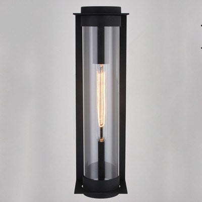 18-in. H Outdoor Wall Light Textured Black