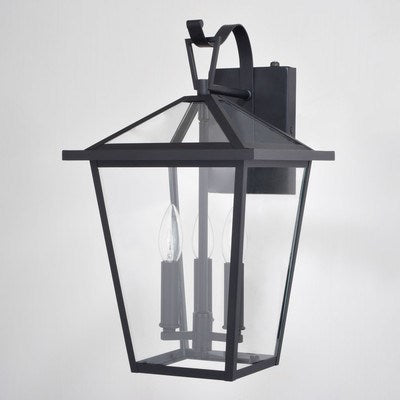 10-in. 3 Light Outdoor Wall Light Matte Black