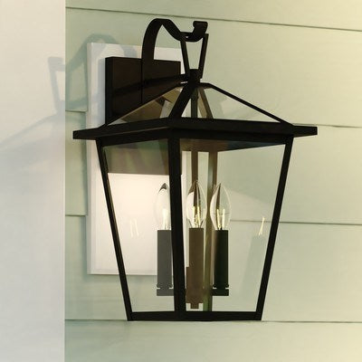10-in. 3 Light Outdoor Wall Light Matte Black