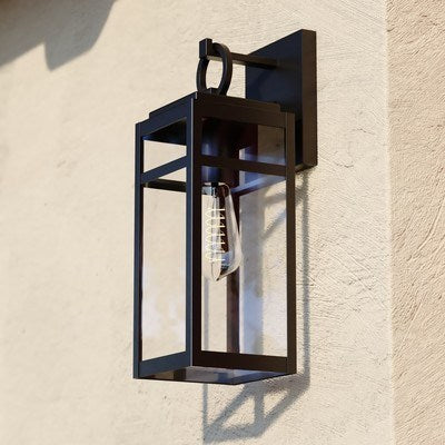 5-in. Outdoor Wall Light Textured Black
