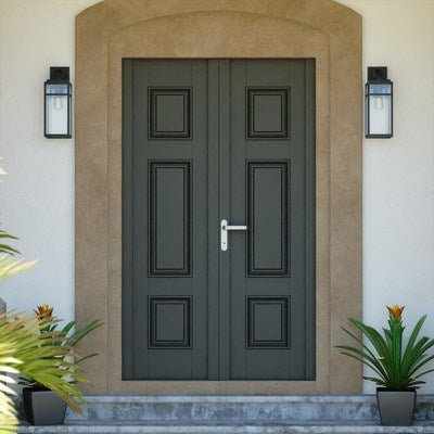 6-in. Outdoor Wall Light Textured Black