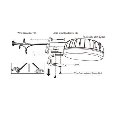 7-in. Dusk-to-Dawn LED Area Light Gray