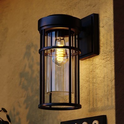 6.5-in Outdoor Wall Light Textured Black