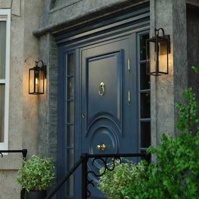 6-in. Outdoor Wall Light Matte Black