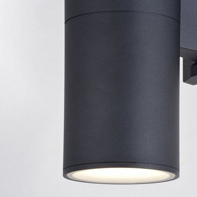 LED 2 Light 13-in. H Outdoor Wall Light Textured Black