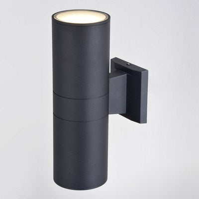 LED 2 Light 13-in. H Outdoor Wall Light Textured Black