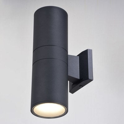 LED 2 Light 13-in. H Outdoor Wall Light Textured Black