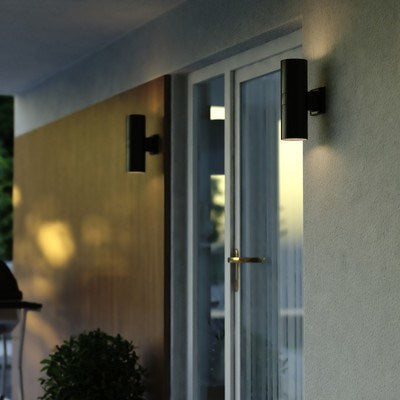 LED 2 Light 13-in. H Outdoor Wall Light Textured Black