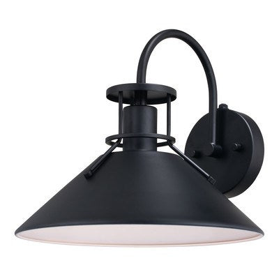12-in. Outdoor Wall Light Matte Black and Glossy White by Vaxcel International