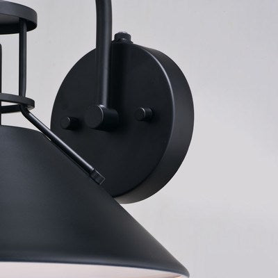 12-in. Outdoor Wall Light Matte Black and Glossy White