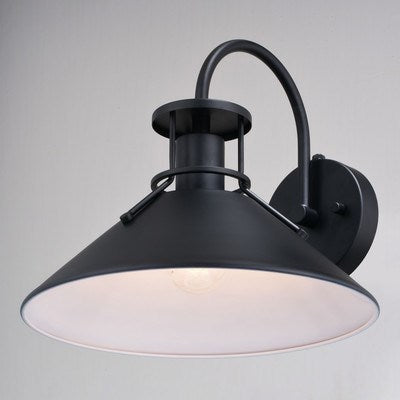 12-in. Outdoor Wall Light Matte Black and Glossy White