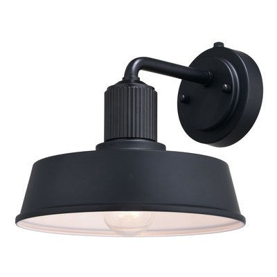 10-in. Outdoor Wall Light Matte Black and Glossy White by Vaxcel International