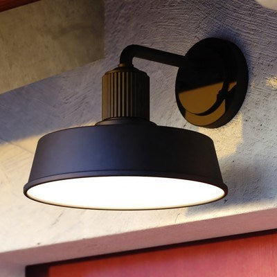 10-in. Outdoor Wall Light Matte Black and Glossy White