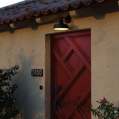 10-in. Outdoor Wall Light Matte Black and Glossy White
