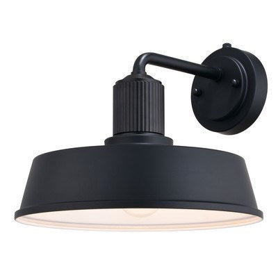 12-in. Outdoor Wall Light Matte Black and Glossy White by Vaxcel International