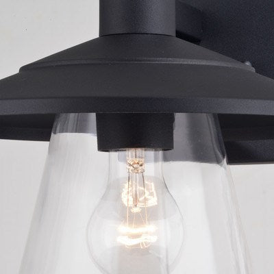 10-in. Outdoor Wall Light Textured Black