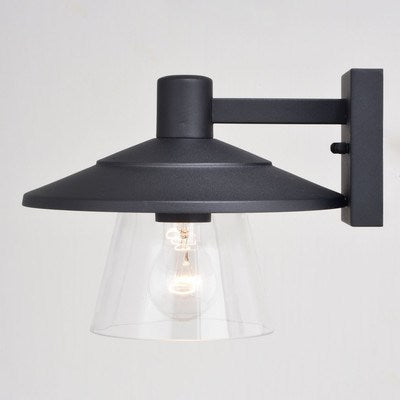 10-in. Outdoor Wall Light Textured Black