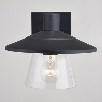 10-in. Outdoor Wall Light Textured Black