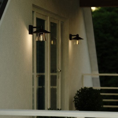 10-in. Outdoor Wall Light Textured Black