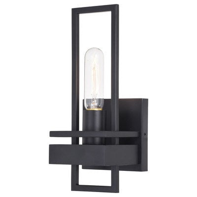 1 Light Wall Light Matte Black by Vaxcel International