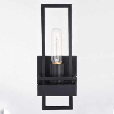 1 Light Wall Light Matte Black
