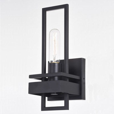 1 Light Wall Light Matte Black