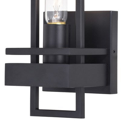 1 Light Wall Light Matte Black