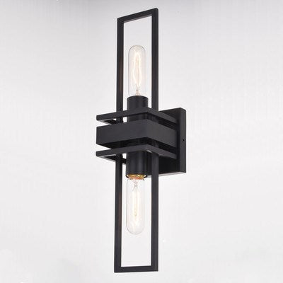 2 Light Wall Light Matte Black