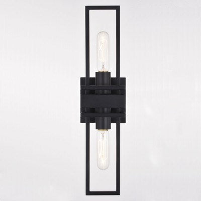 2 Light Wall Light Matte Black