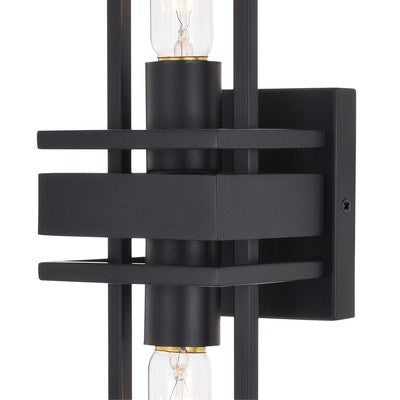 2 Light Wall Light Matte Black