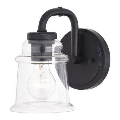 1 Light Vanity Matte Black by Vaxcel International
