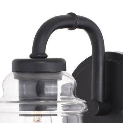 1 Light Vanity Matte Black