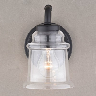 1 Light Vanity Matte Black