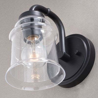 1 Light Vanity Matte Black