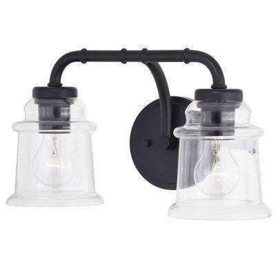 2 Light Vanity Matte Black by Vaxcel International