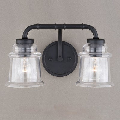 2 Light Vanity Matte Black